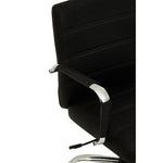 Brent Black Leather Effect And Chrome Home Office Chair