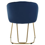 Veneto Midnight Velvet Curved Dining Chair