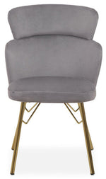 Veneto Grey Velvet Chair