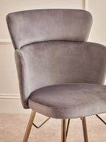 Veneto Grey Velvet Chair