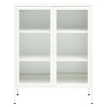 Acier Two Door White Metal Cabinet