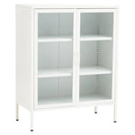 Acier Two Door White Metal Cabinet
