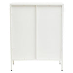 Acier Two Door White Metal Cabinet