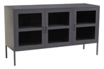 Acier Three Door Grey Metal Sideboard