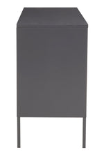 Acier Three Door Grey Metal Sideboard