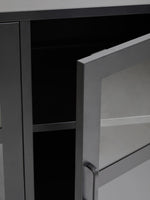 Acier Three Door Grey Metal Sideboard