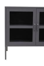 Acier Three Door Grey Metal Sideboard