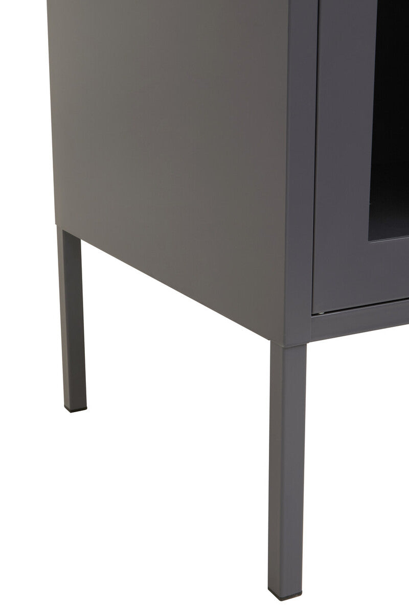 Acier Three Door Grey Metal Sideboard