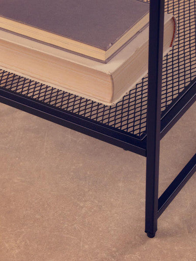 Acero Black Metal Square Side Table