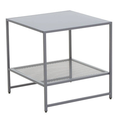Acero Grey Metal Square Side Table