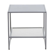 Acero Grey Metal Square Side Table