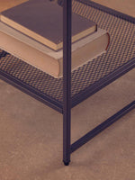 Acero Grey Metal Square Side Table