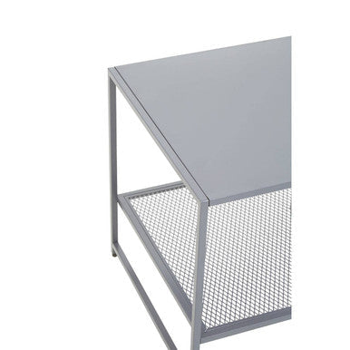 Acero Grey Metal Square Side Table