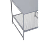 Acero Grey Metal Square Side Table
