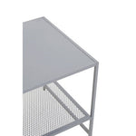 Acero Grey Metal Square Side Table