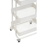 Acero Three Tier White Metal Trolley