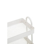 Acero Three Tier White Metal Trolley