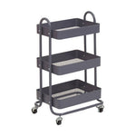 Acero Three Tier Grey Metal Trolley