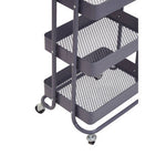 Acero Three Tier Grey Metal Trolley