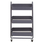 Acero Three Tier Grey Metal Trolley