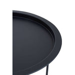 Acero Black Metal Round Side Table