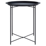 Acero Black Metal Round Side Table