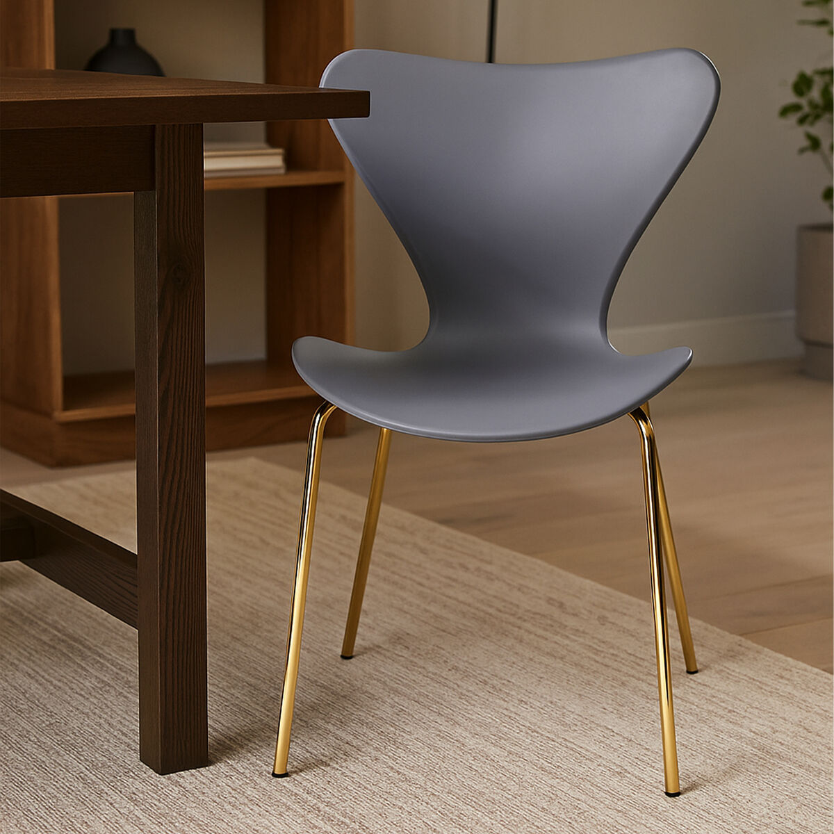 Laila Dining Chair With Grey Seat