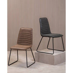 New Foundry Black Leather Effect Chair