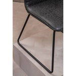 New Foundry Black Leather Effect Chair