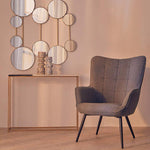 Stockholm Grey Fabric Armchair