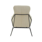 Stockholm Natural Chair With Black Metal Frame