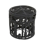 Mataram Set Of Two Black Natural Rattan Tables