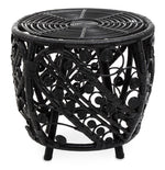 Mataram Black Natural Rattan Side Table