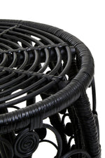 Mataram Black Natural Rattan Side Table
