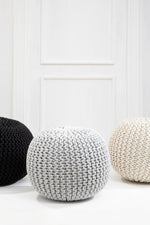 Kids Knit Cream Pouffe