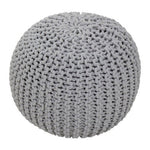 Kids Grey Knit Pouffe