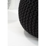 Kids Knit Black Pouffe