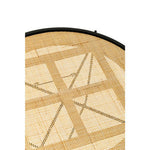 Depok Rattan Round Coffee Table With Cross Metal Legs