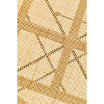 Depok Rattan Round Coffee Table With Cross Metal Legs