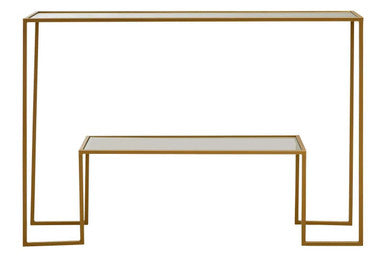 Avento Gold Finish Console Table