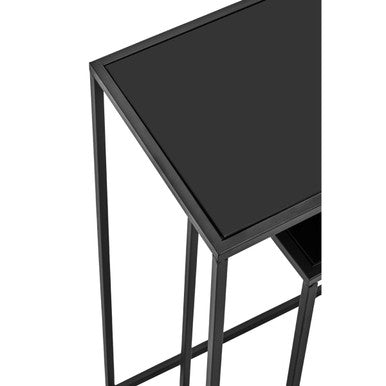 Avento Set Of Two Black Console Tables