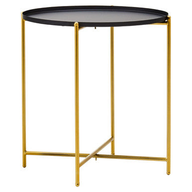 Trosa Black Top Side Table