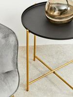 Trosa Black Top Side Table