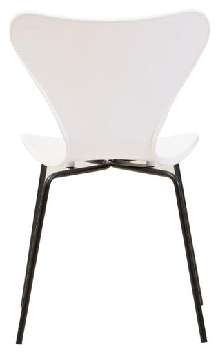 Laila White Seat and Black Legs Dining Chair