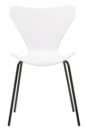 Laila White Seat and Black Legs Dining Chair
