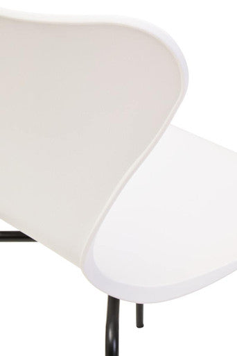 Laila White Seat and Black Legs Dining Chair