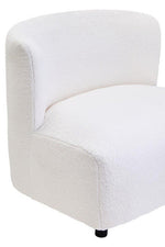 Montreal Ivory Boucle Effect Armless Lounge Chair