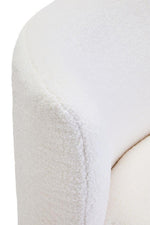 Montreal Ivory Boucle Effect Armless Lounge Chair