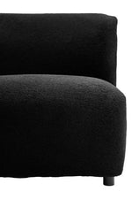 Montreal Black Boucle Effect Armless Lounge Chair