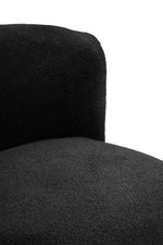 Montreal Black Boucle Effect Armless Lounge Chair